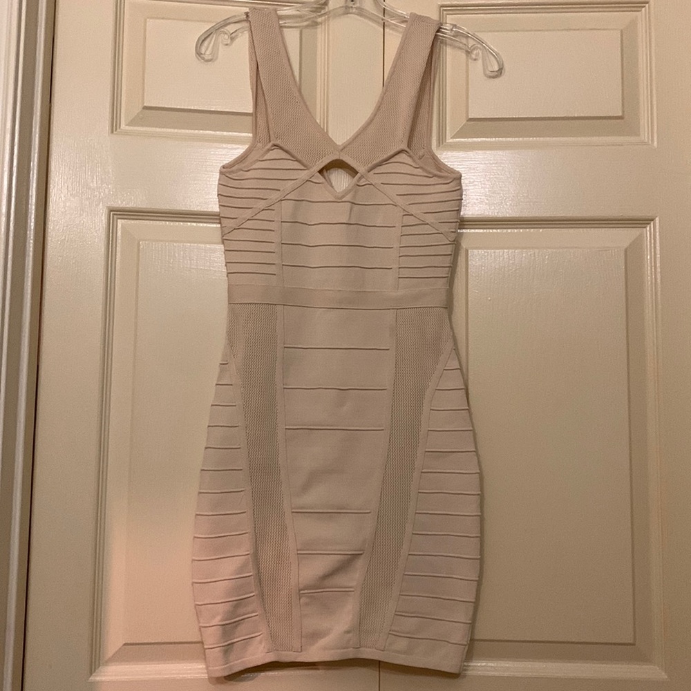 NWT - Arden B. Bandage dress size S cream
